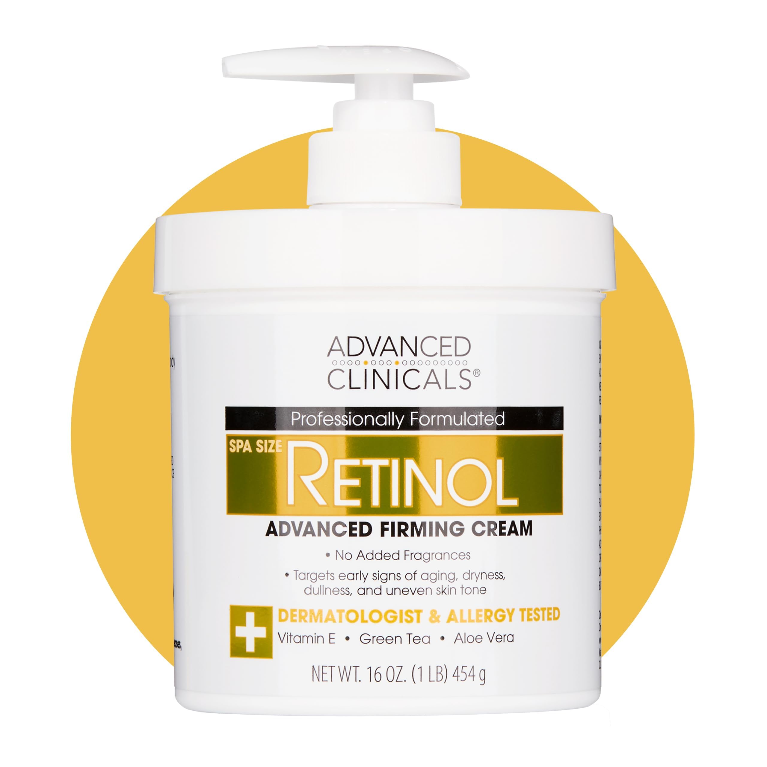 Advanced Clinicals Retinol Body Cream bottle shows velvety hydration for smoother-looking skin