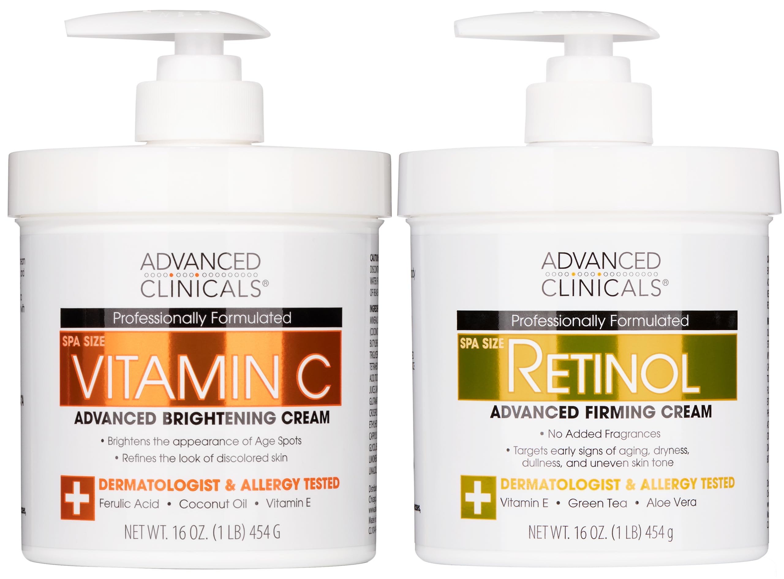 Advanced Clinicals retinol body cream close-up showing silky texture for smoother skin