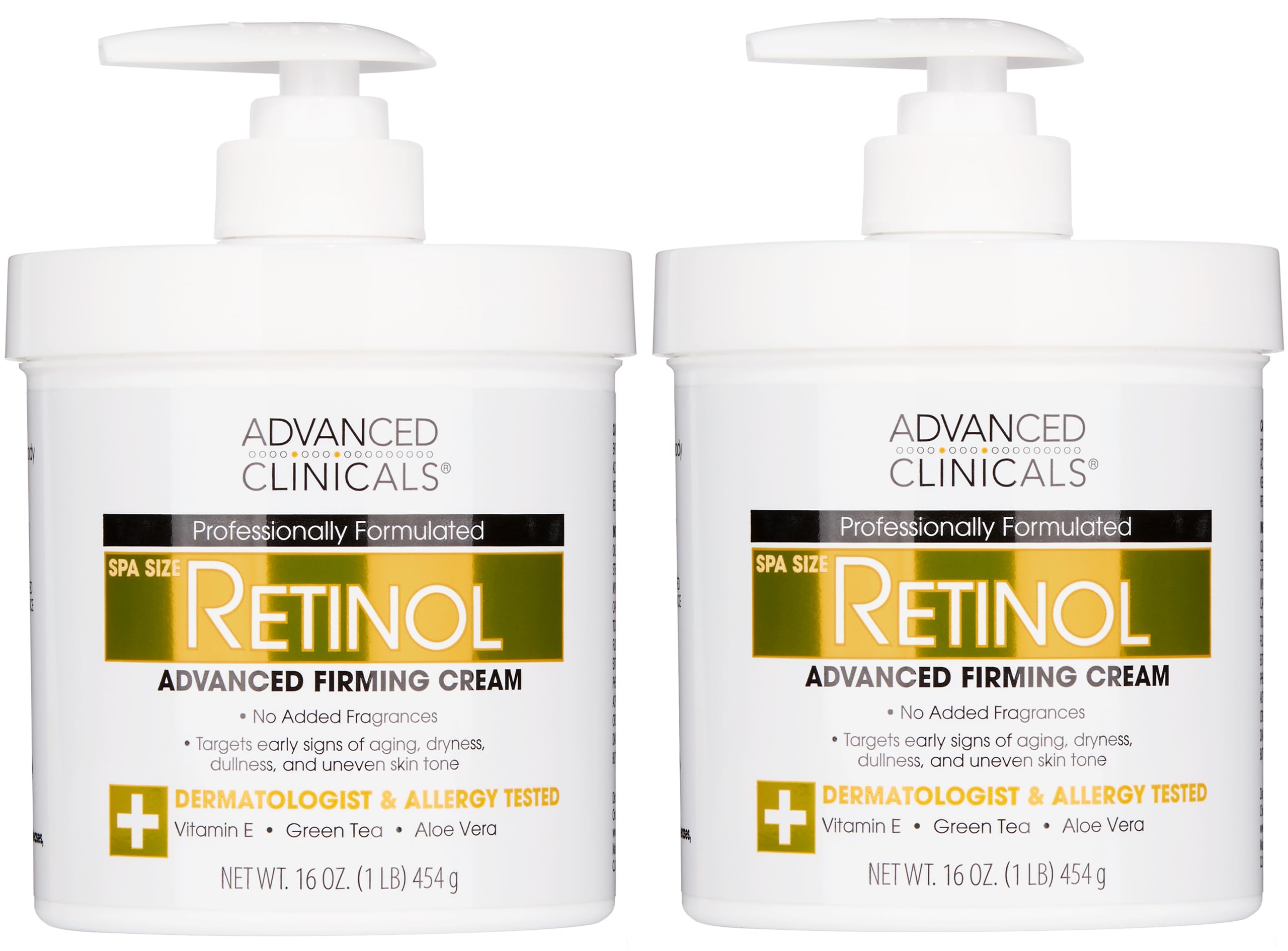 Advanced Clinicals retinol body cream jar closeup demonstrates smoothing potential for aging skin