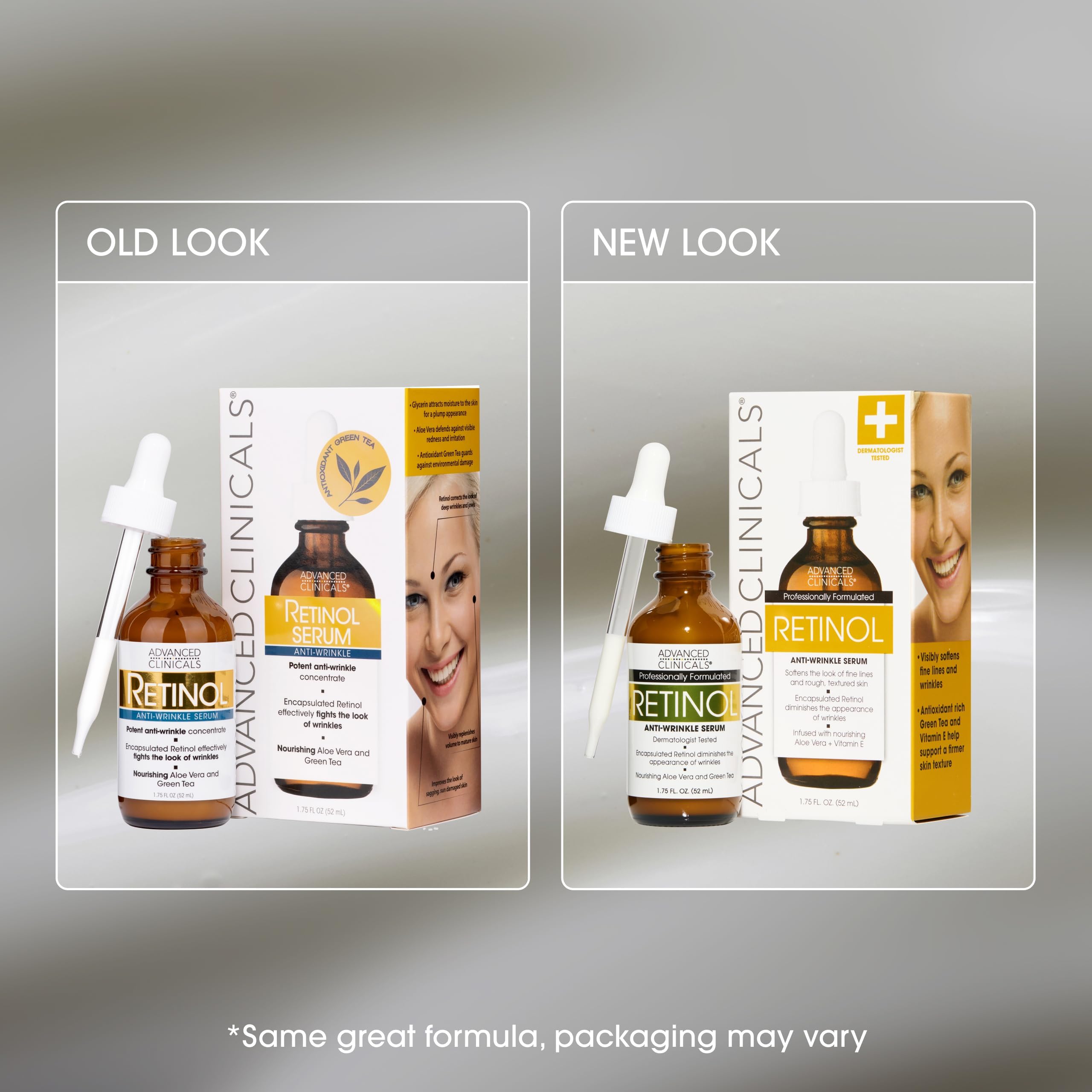 Advanced Clinicals Retinol Serum 2-pack highlights value for ongoing regimen.