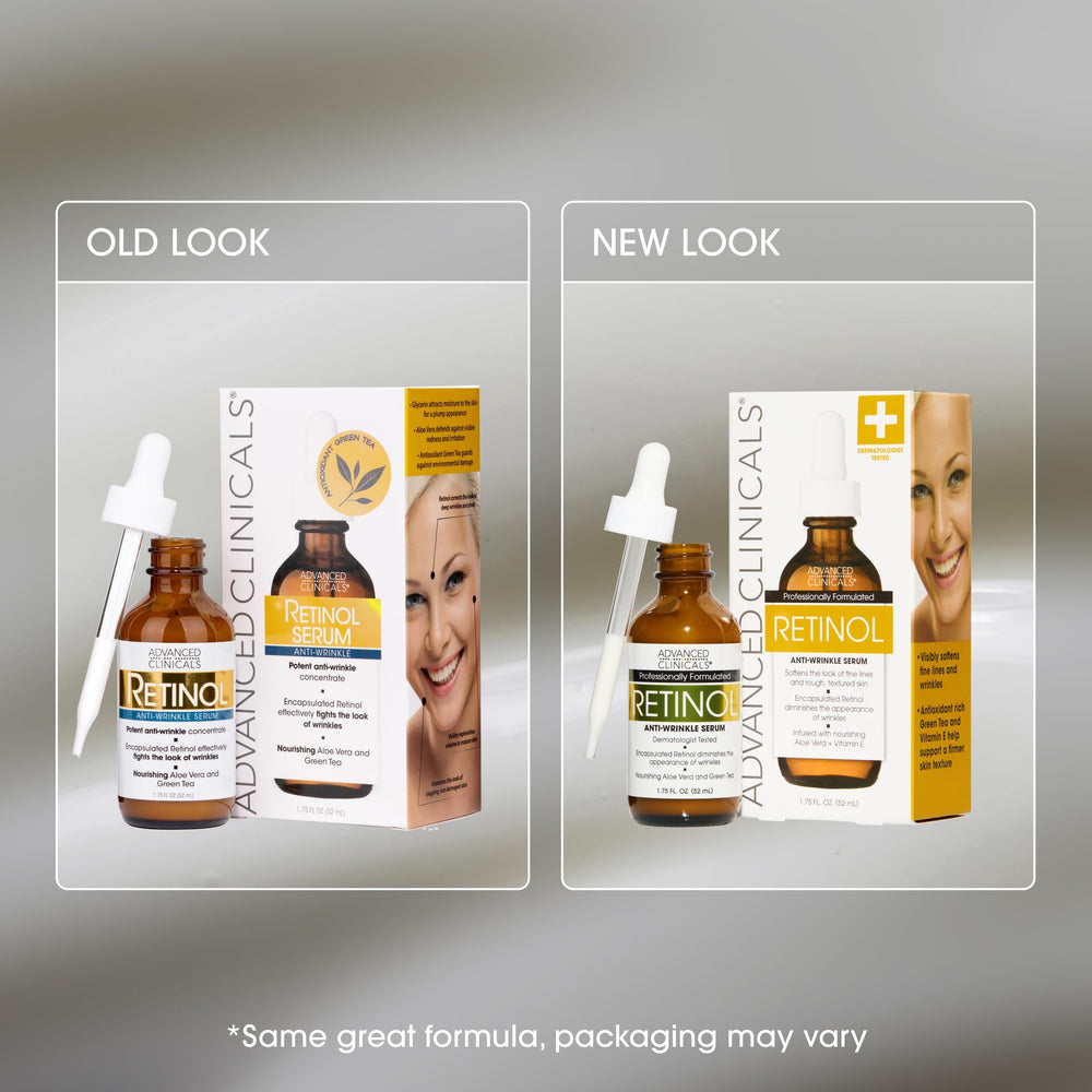 Advanced Clinicals Retinol Serum 2-pack highlights value for ongoing regimen.
