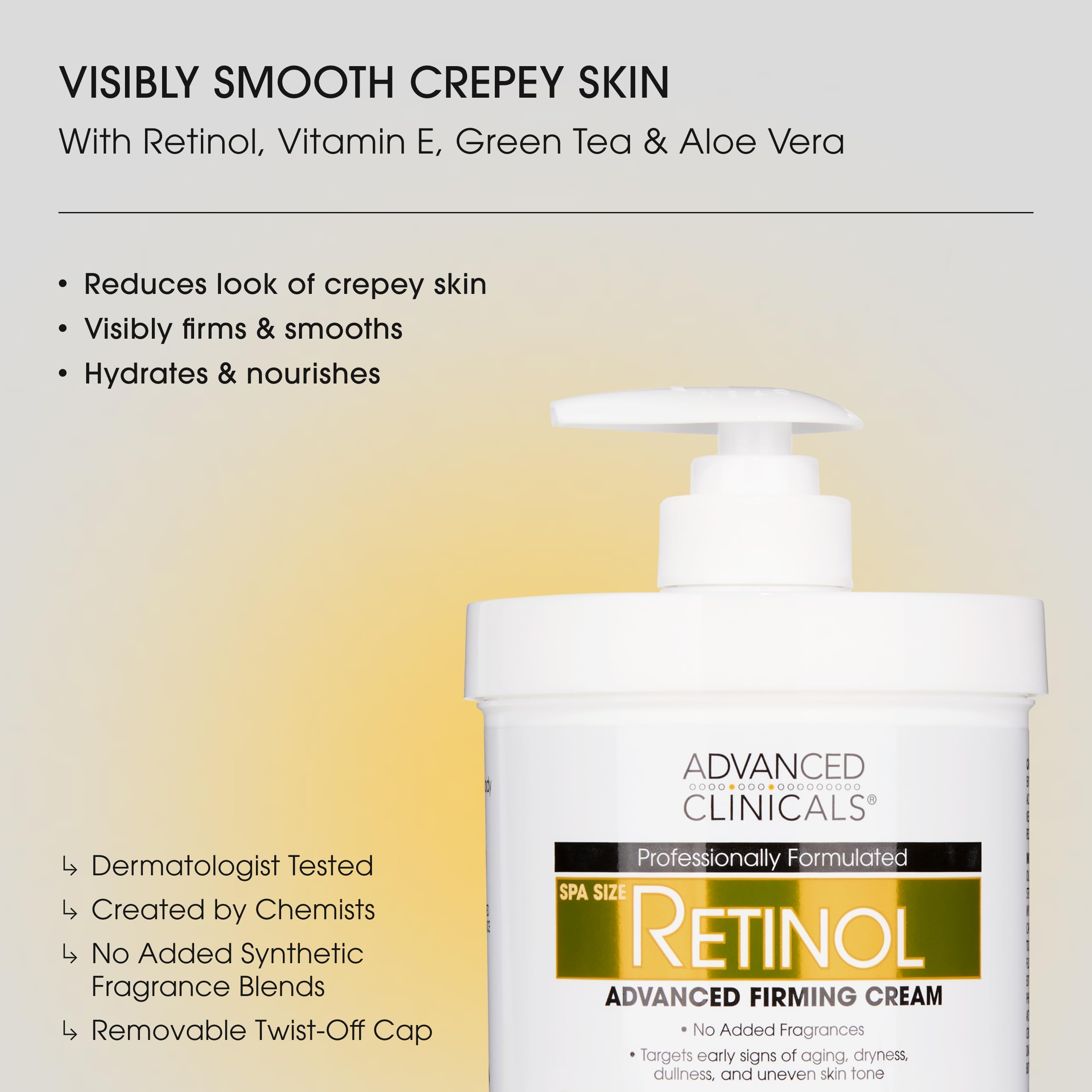 Advanced Clinicals Retinol Serum bottle with dropper for precise application