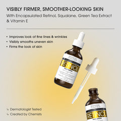 Advanced Clinicals Retinol Serum dispense-pour demonstrates easy, nightly use.