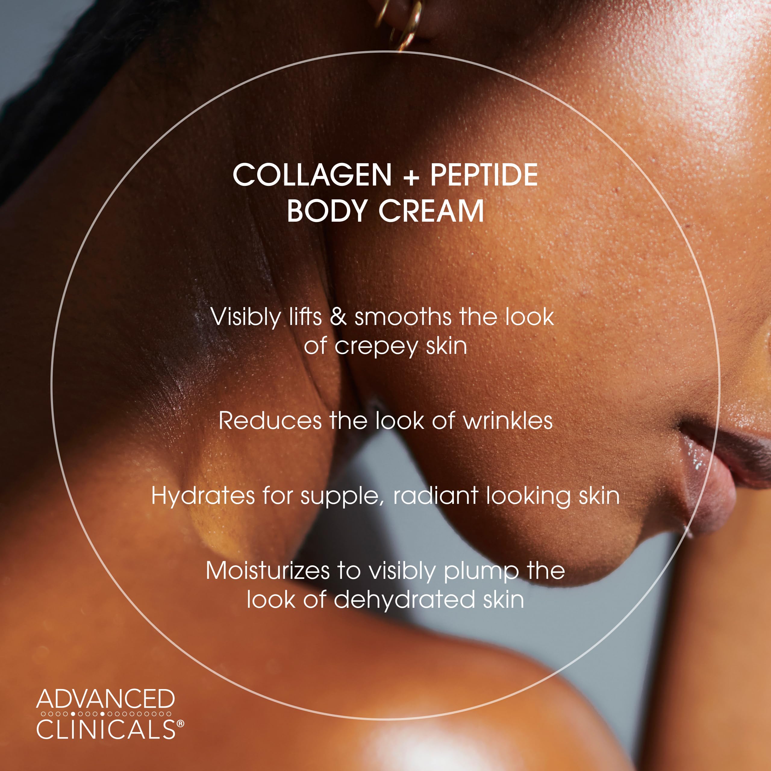 Advanced Clinicals skin-firming-routine-closeup captures daily hydration and glow.