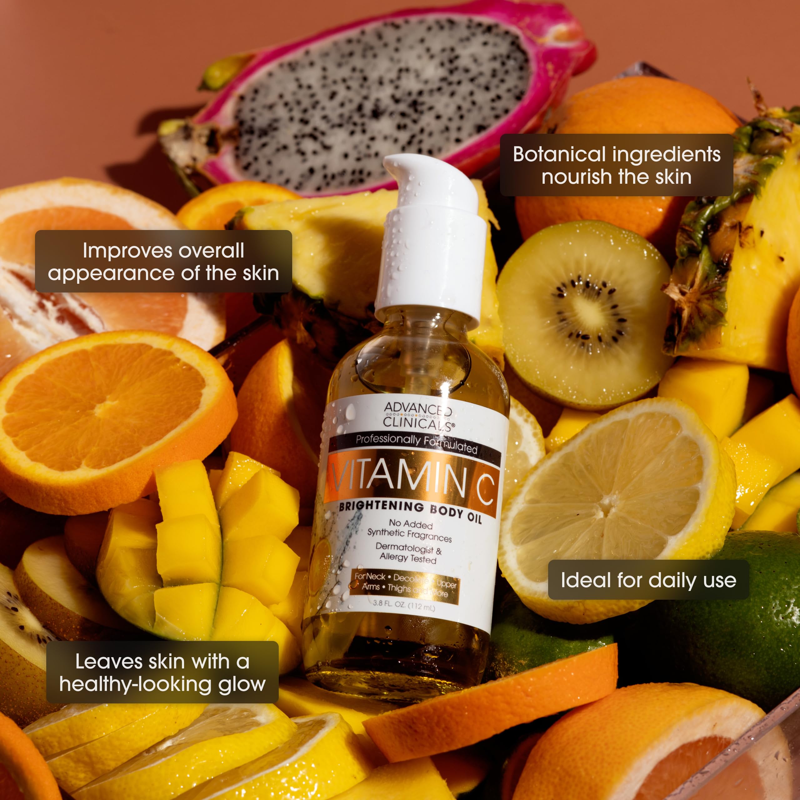 Advanced Clinicals Skin radiance close-up after application.