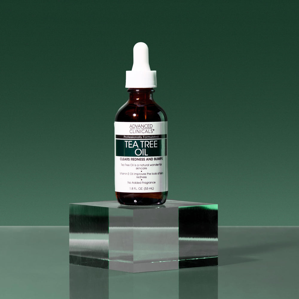 Advanced Clinicals Tea Tree Oil Face Serum helps even skin tone appearance.
