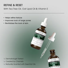 Advanced Clinicals Tea Tree Oil Serum pour captures quick-absorbing drop for pore refinement.