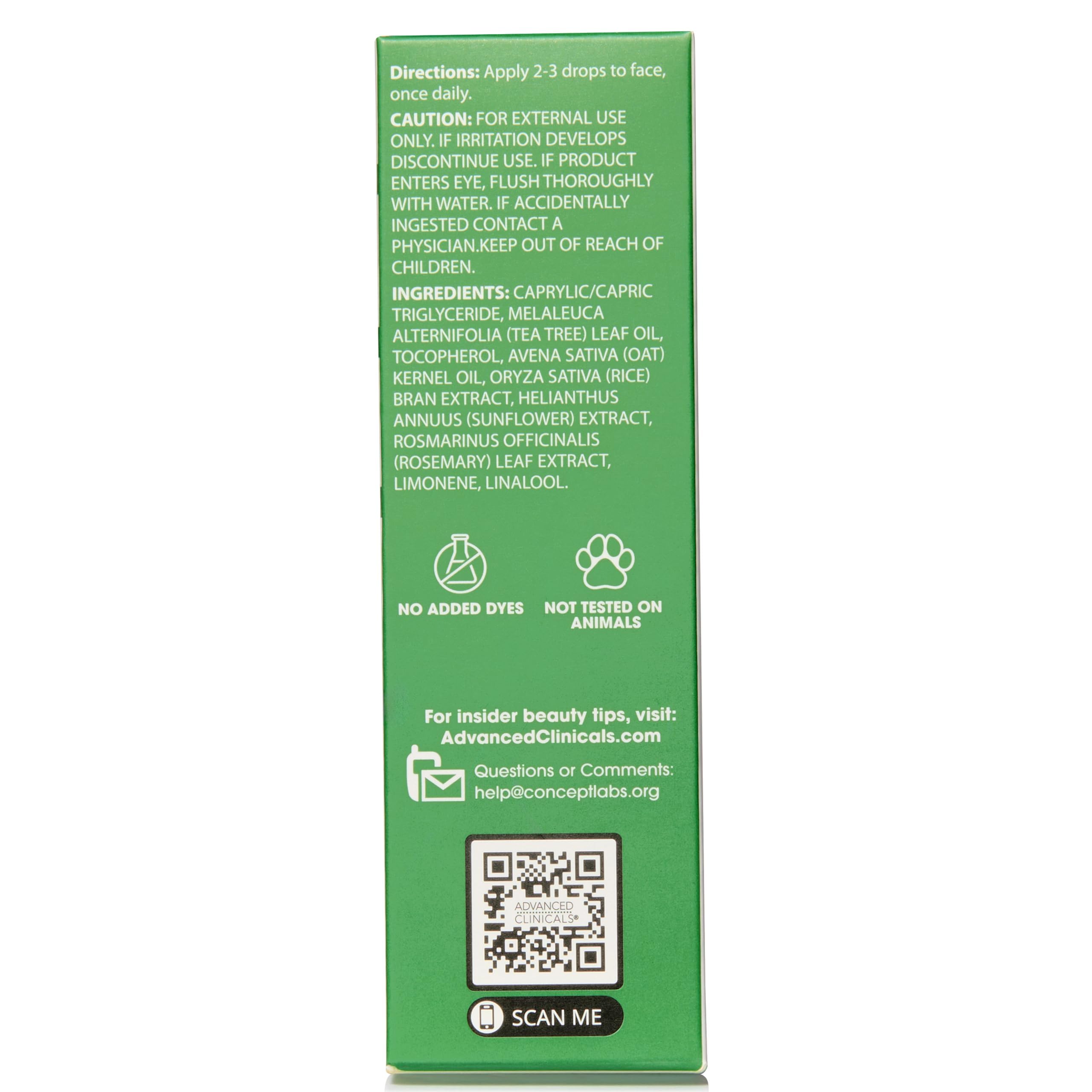 Advanced Clinicals Tea Tree Serum daily-use routine for smoother-looking skin