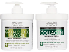 Advanced Clinicals unscented collagen body cream packshot highlights rich hydration for smooth skin.