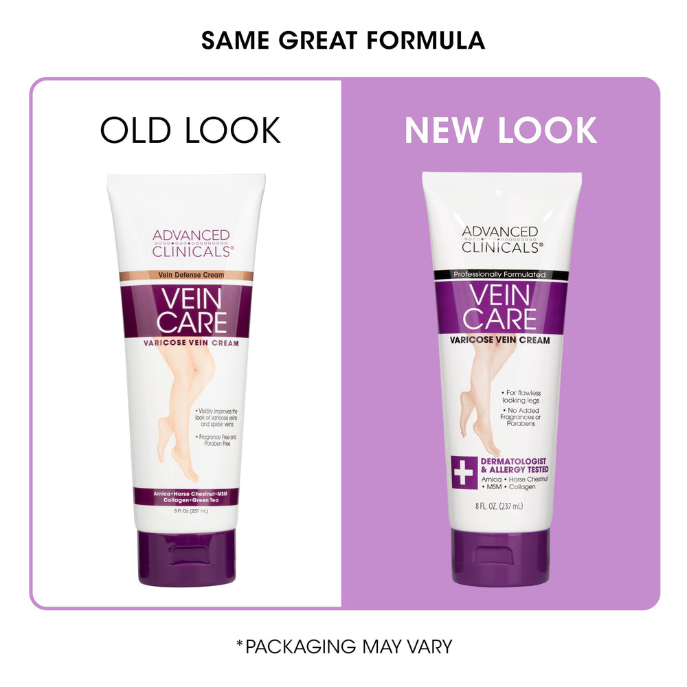 Advanced Clinicals vein care cream texture close-up emphasizing absorption