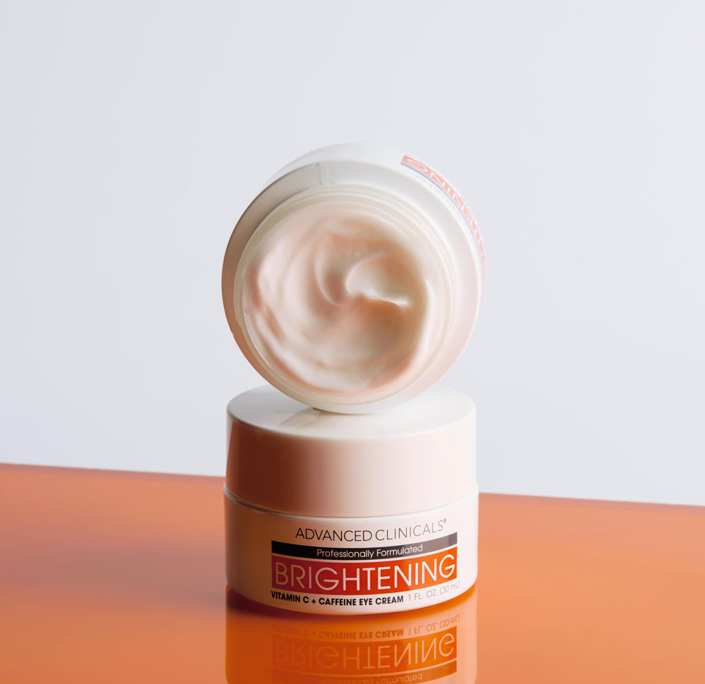 Advanced Clinicals Vitamin C + Caffeine Eye Balm creamy texture for easy application.