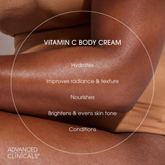 Advanced Clinicals Vitamin C Cream applied on arm for even tone glow