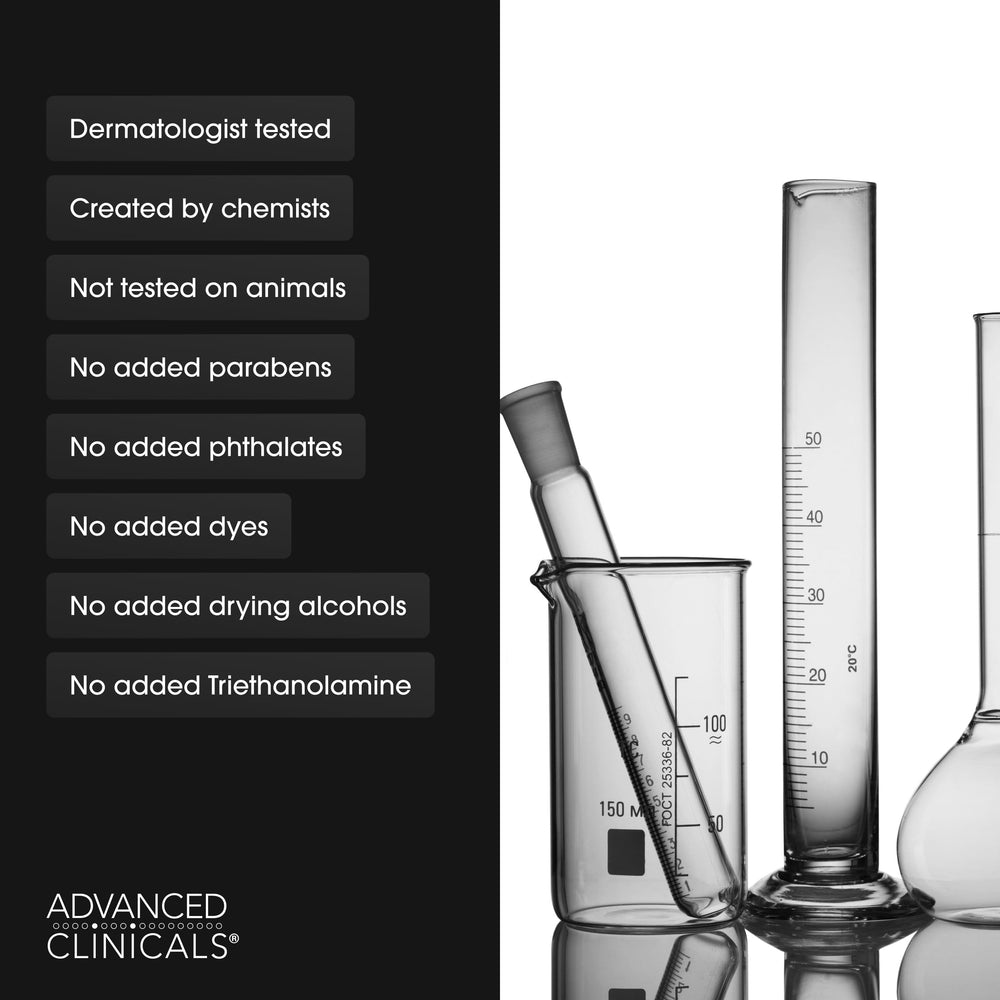 Advanced Clinicals Vitamin C Cream absorption close-up highlights fast hydration without greasiness.