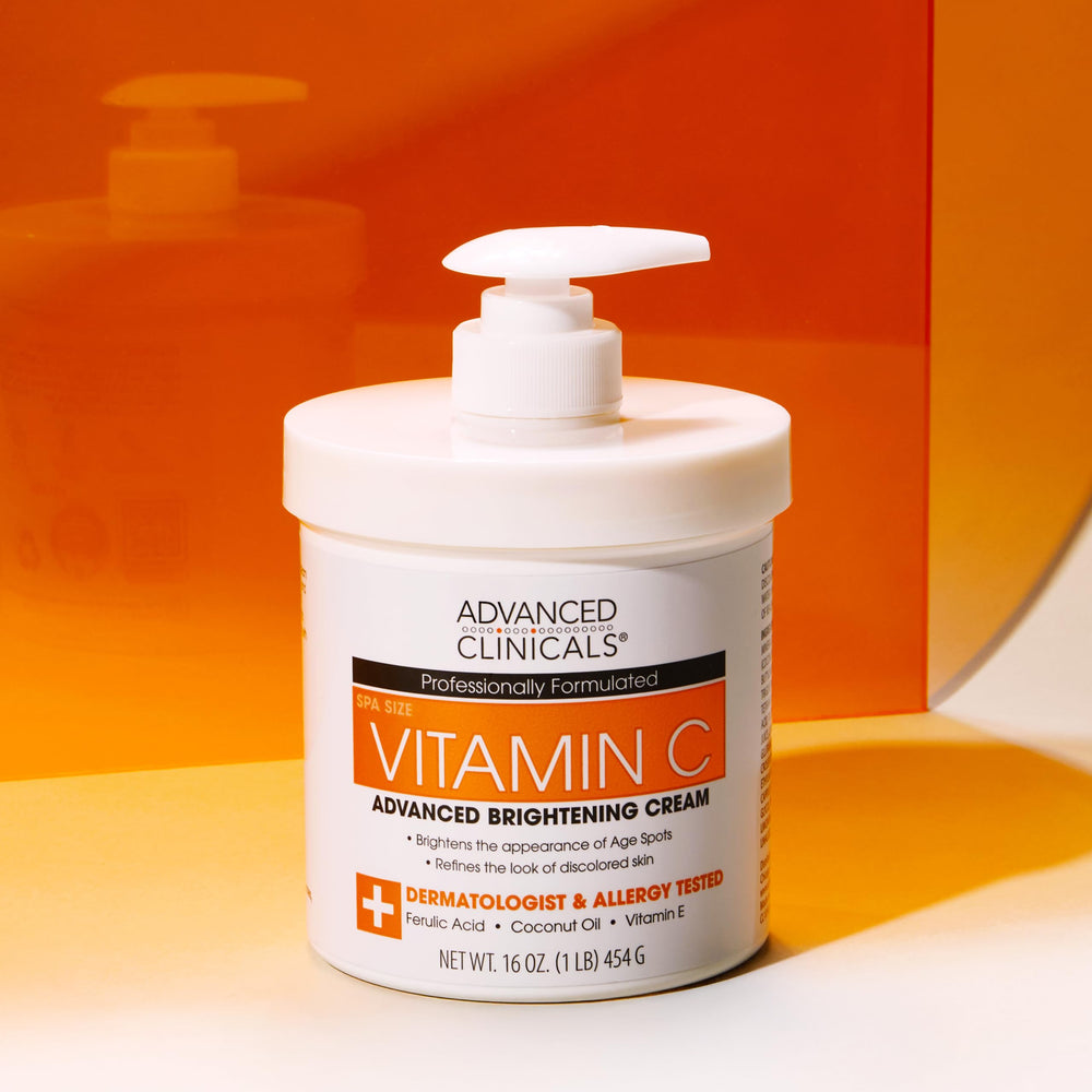 Advanced Clinicals Vitamin C Cream texture swatch evokes smooth hydration