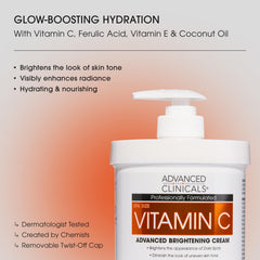 Advanced Clinicals vitamin C face gel-cream swatch—lightweight glow and moisture