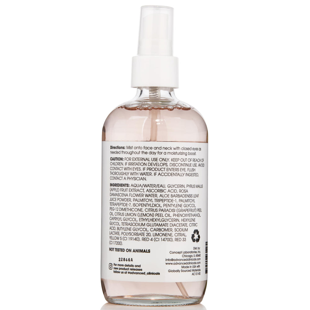 Advanced Clinicals Vitamin C Toner dermatologist tested label—trusted skincare.