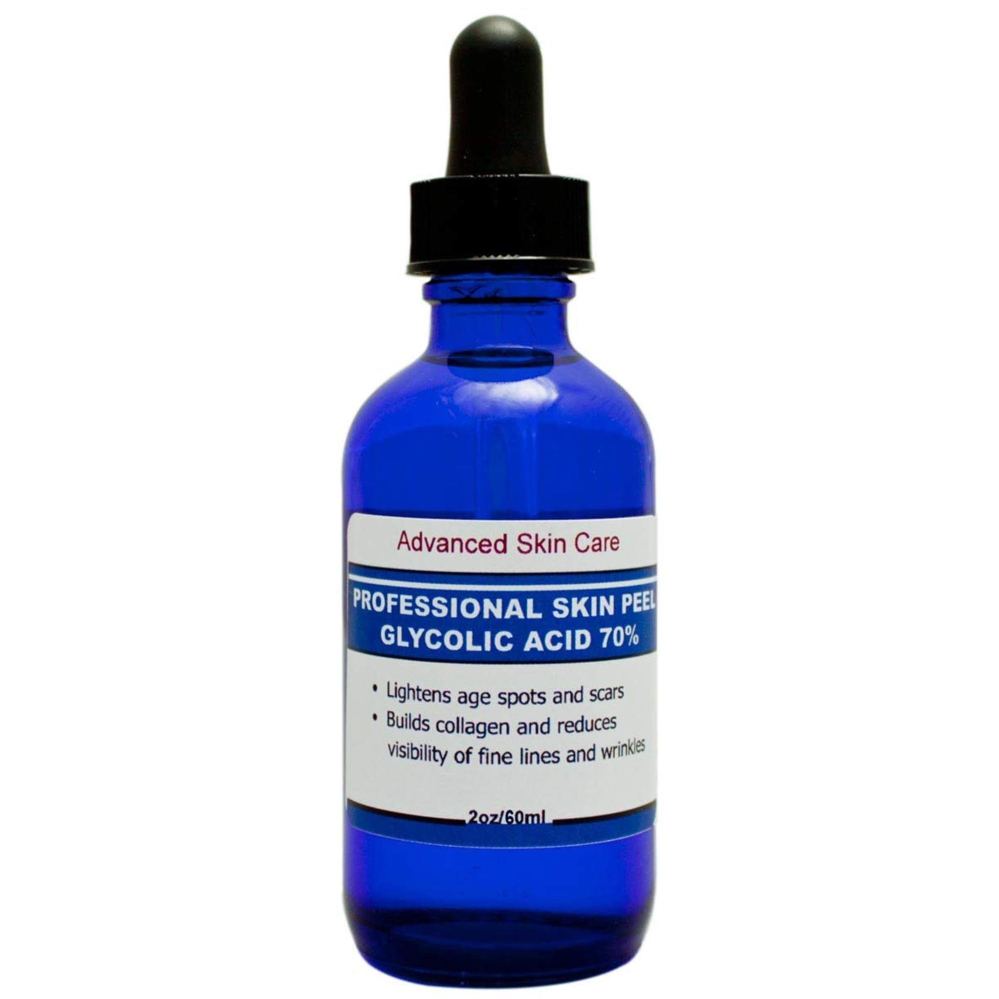 Advanced Skin Care Glycolic face peel 70% close-up highlighting at-home exfoliation benefits.