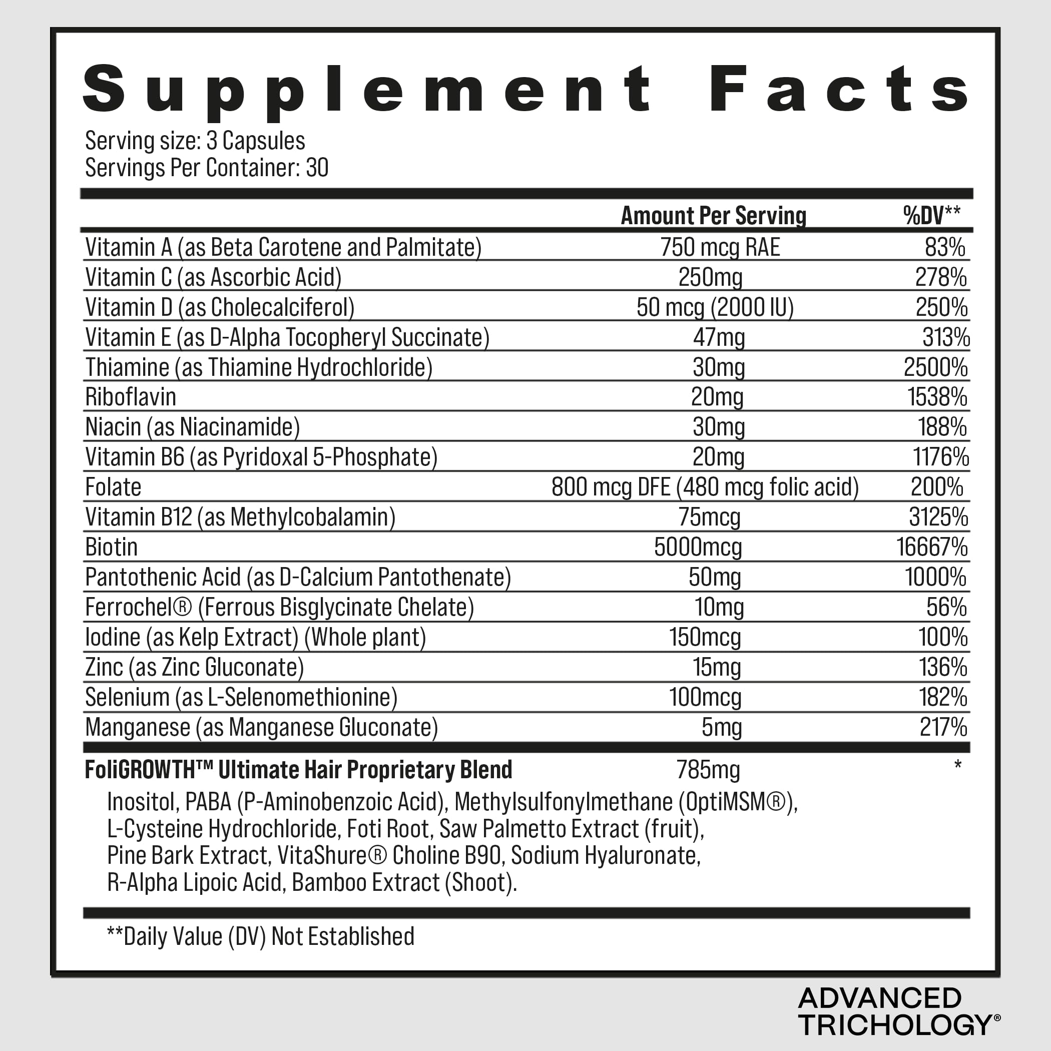 Advanced Trichology FoliGROWTH promotes stronger nails and healthier skin