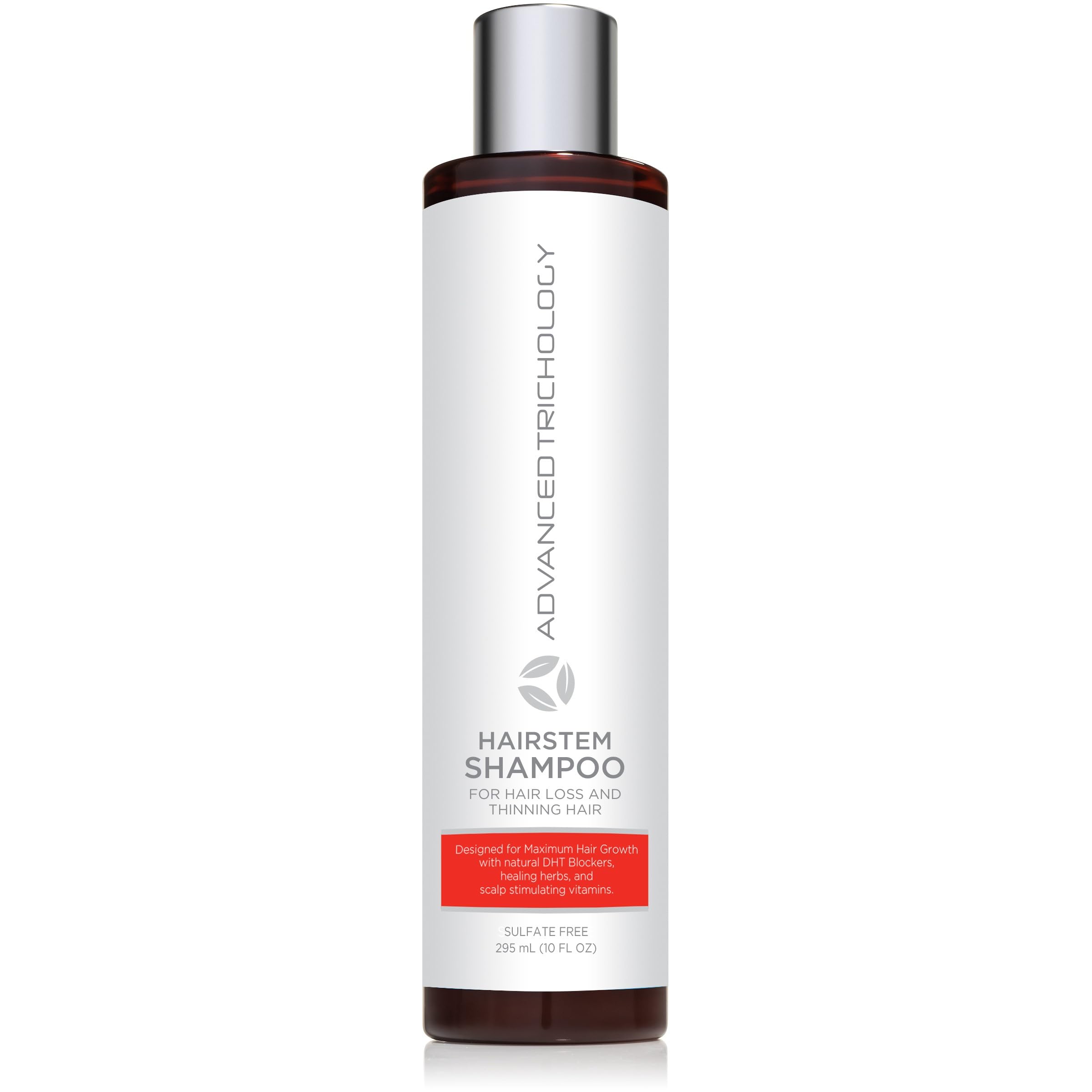 Advanced Trichology HairStem Shampoo bottle closeup for a healthier scalp.