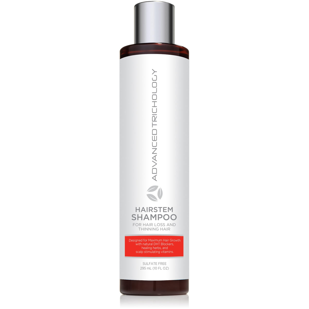 Advanced Trichology HairStem Shampoo bottle closeup for a healthier scalp.