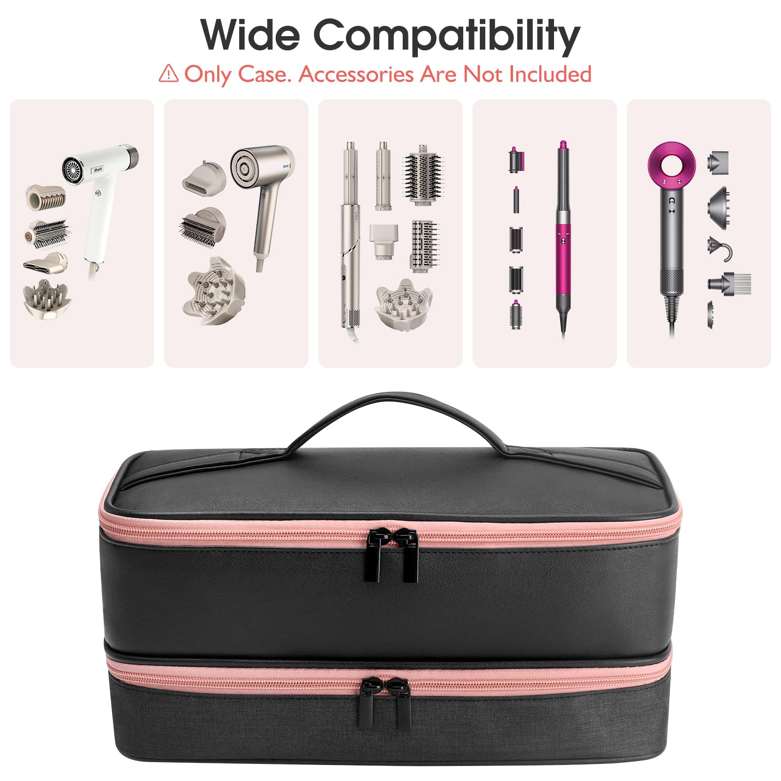 Adworte protective PU leather and soft interior safeguard hair tools from scratches and dust