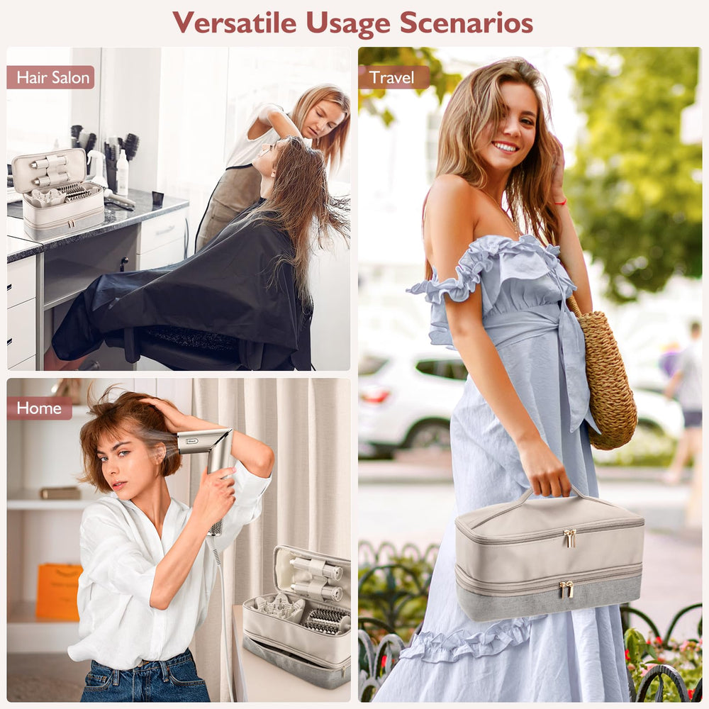 Adworte salon organizer supports neat storage of hair tools on the go.