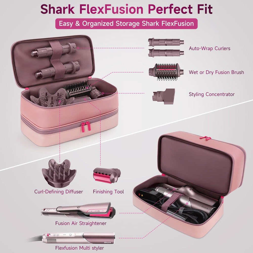 Adworte case interior shows double-layer storage for accessories.