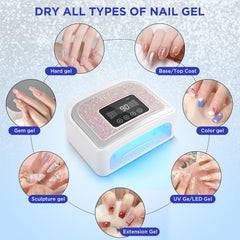 Aedavey rechargeable nail lamp is portable for salon-quality nails anywhere.
