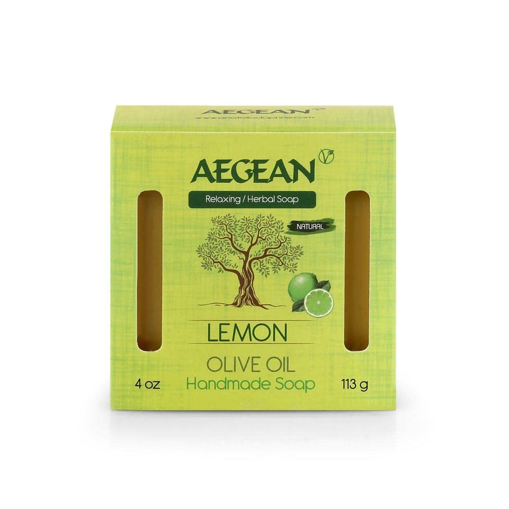 Aegean bar soap ingredient list confirms natural, organic components.