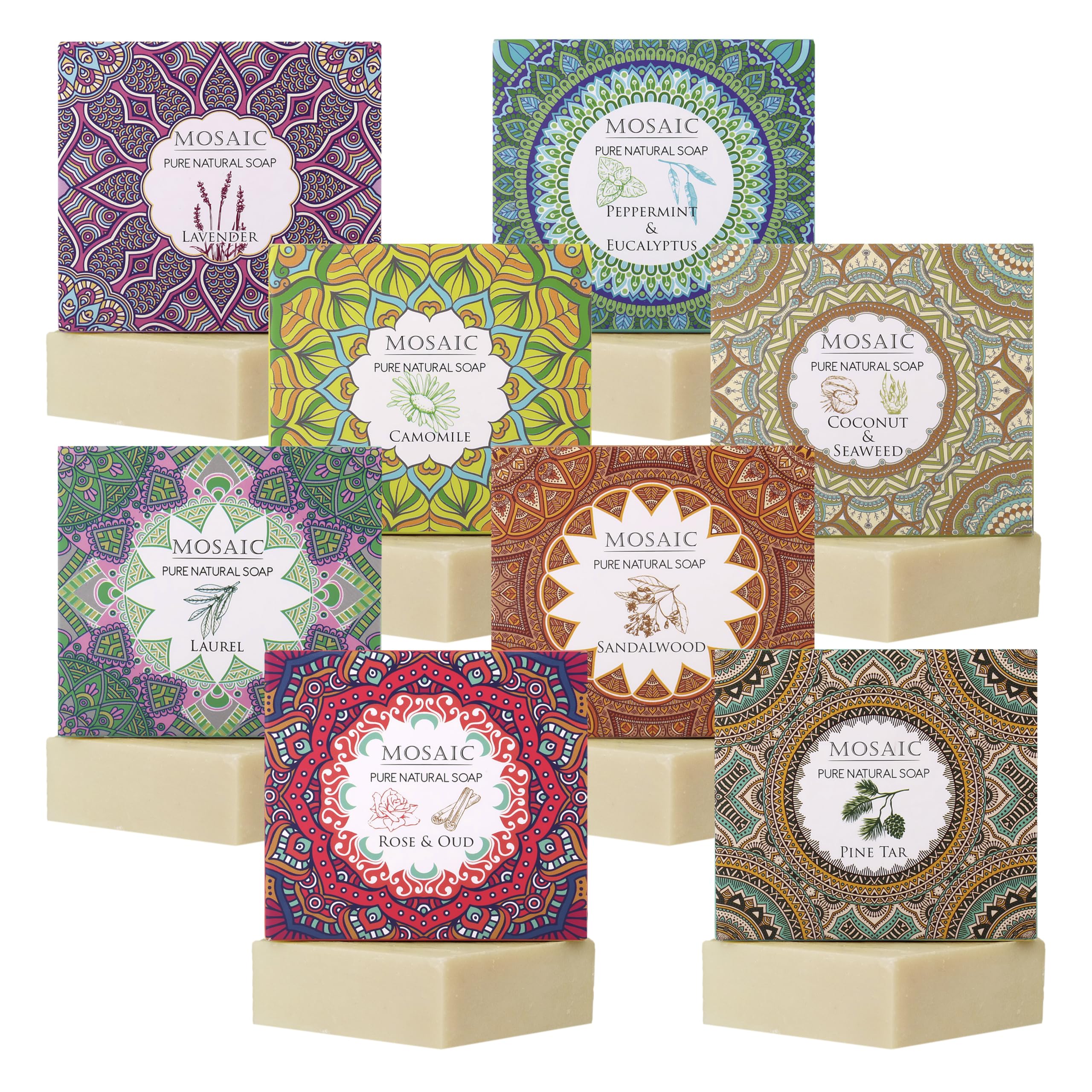 Aegean bar soap moisturizes skin to a velvety finish after washing.