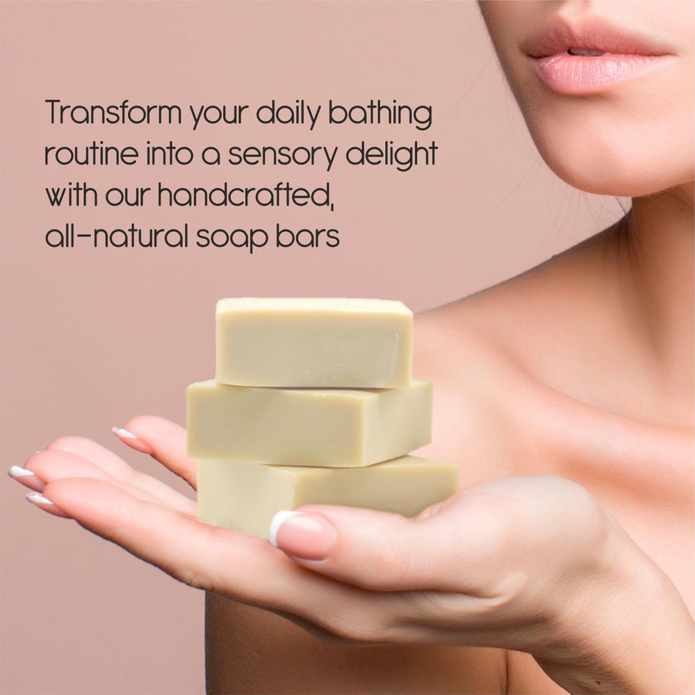 Aegean bar soap with premium essential oils delivering a gentle scent.