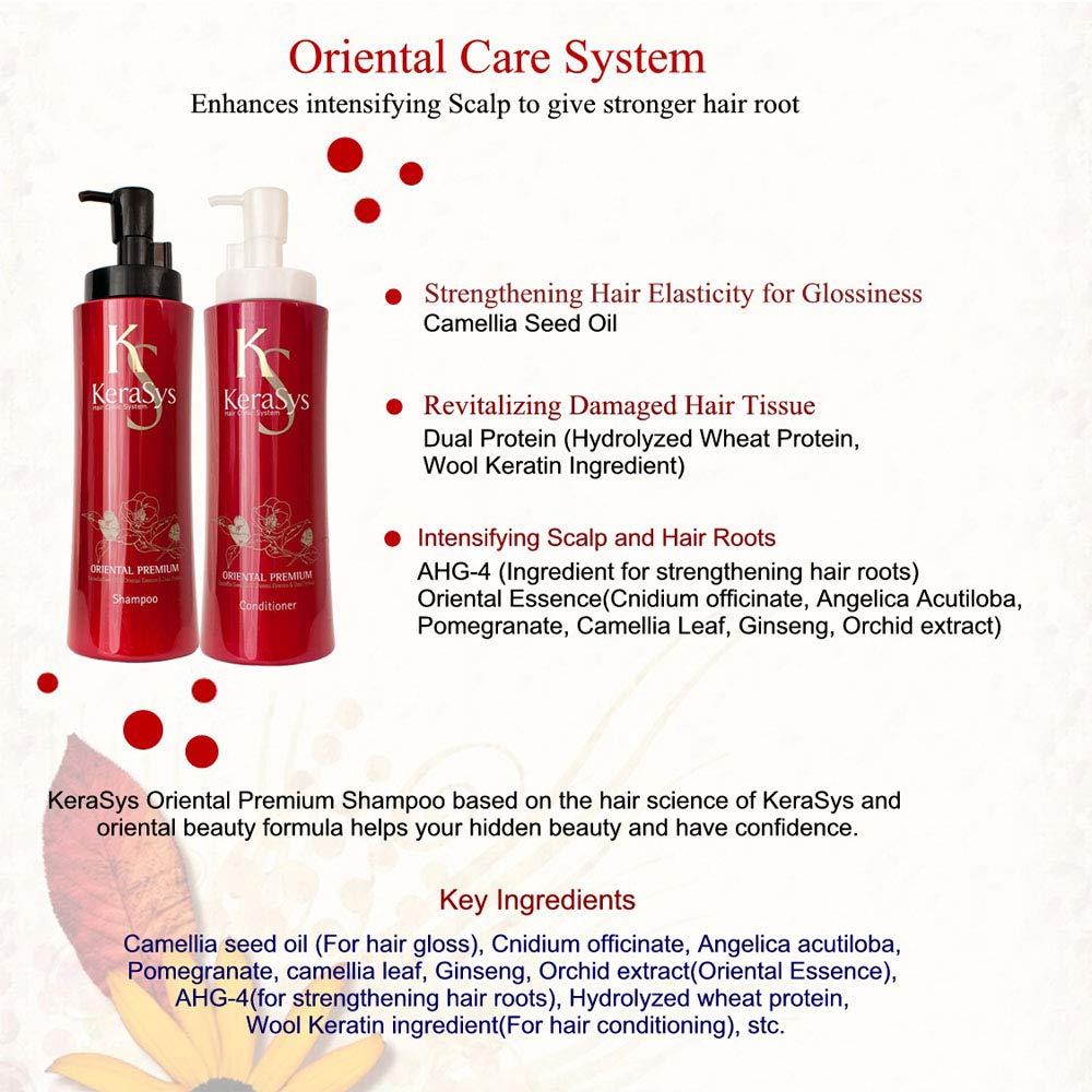 Aekyung Kerasys Oriental Premium Conditioner dispense shot shows easy, targeted conditioning.