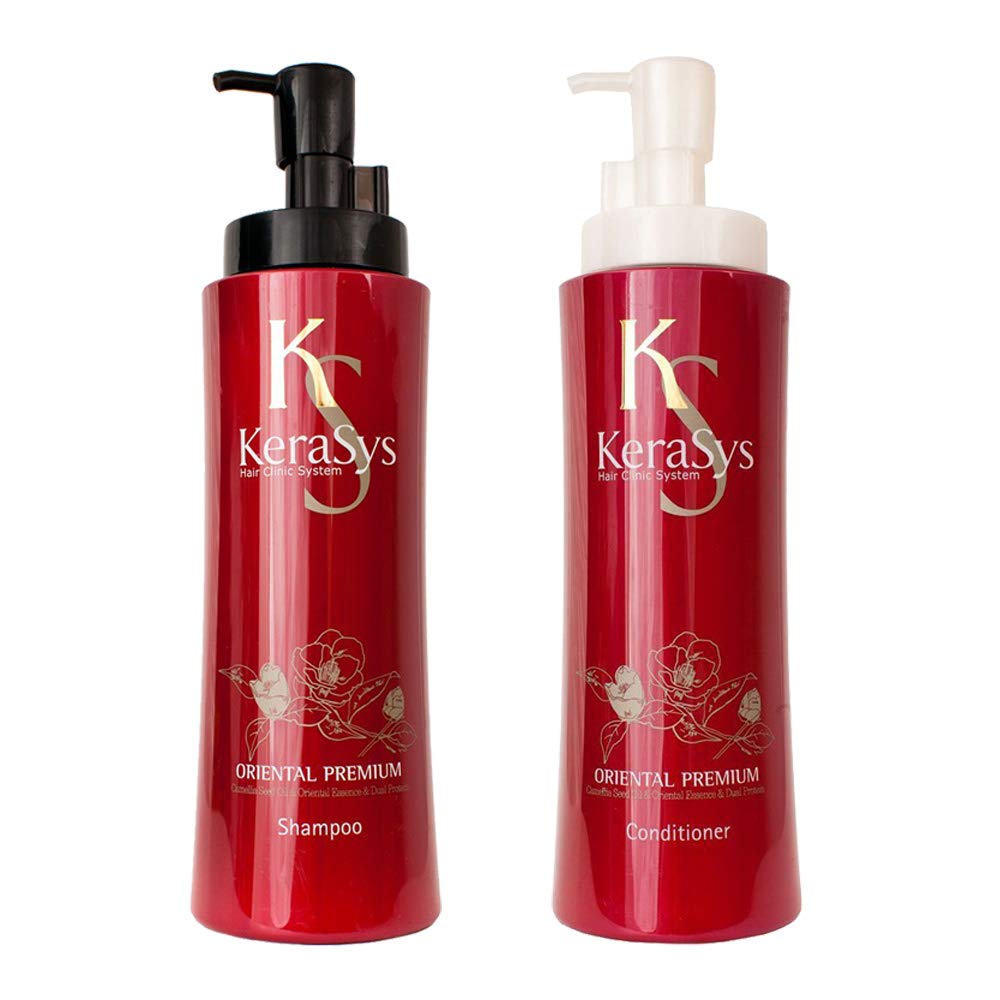Aekyung Kerasys Oriental Premium Shampoo bottle for a hydrating cleanse and silky hair.