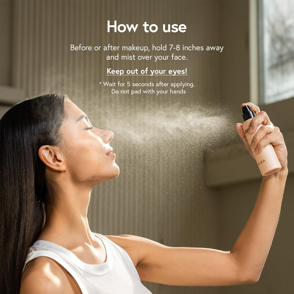 AEKYUNGLUNA LUNA mist routine demonstrates step-by-step application for lasting power.