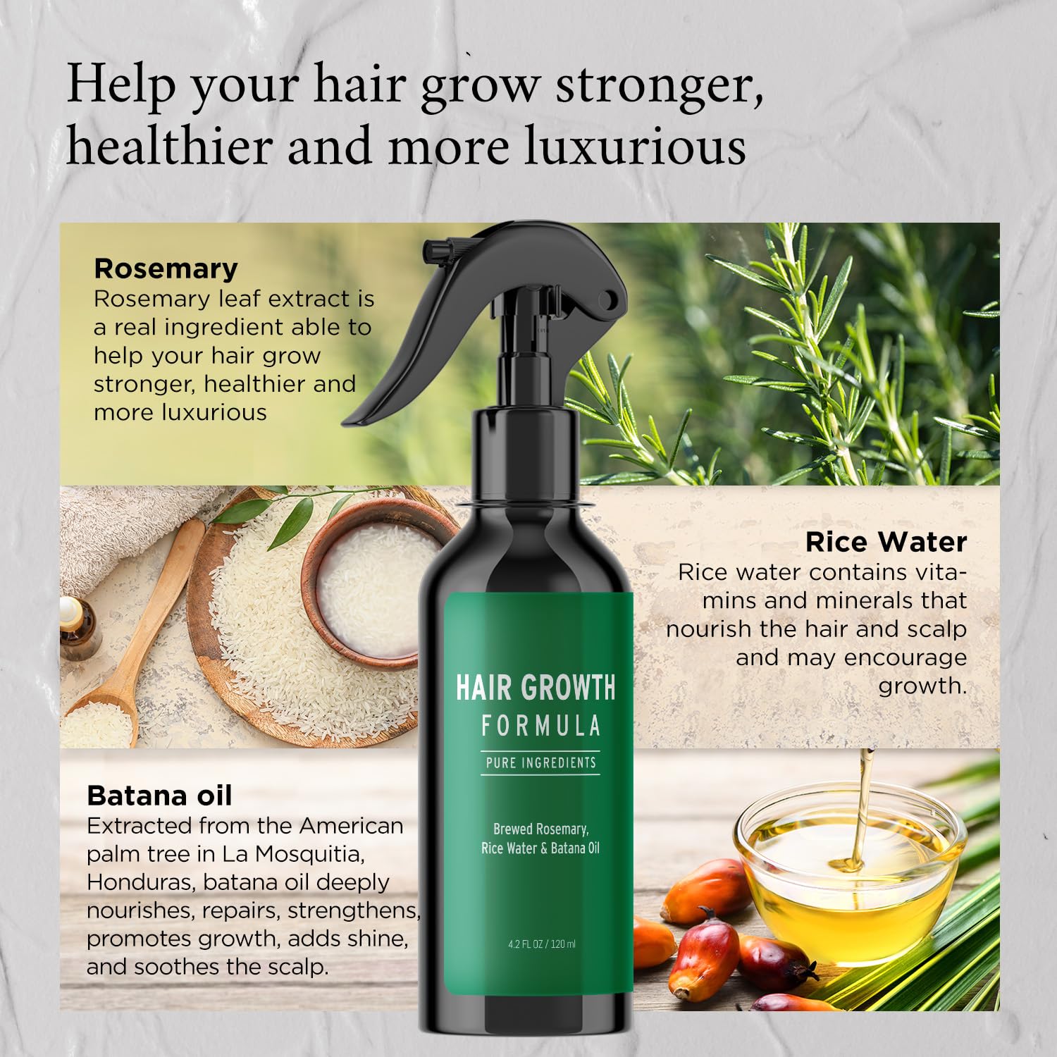 Aemerry Rice Water Essence image implies scalp nourishment and stronger-feeling roots.