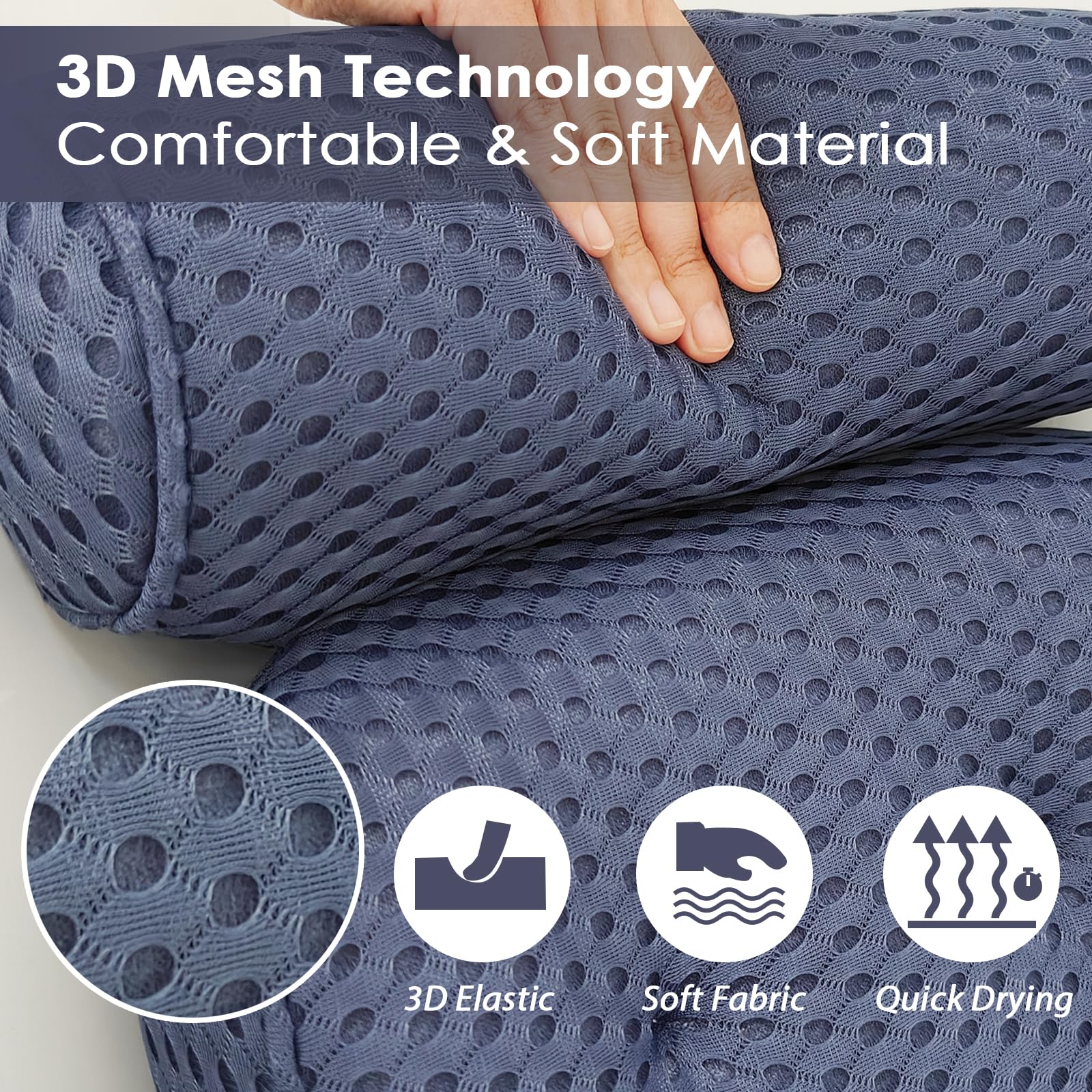AEROiVi bath pillow non-slip design secures positions in tub