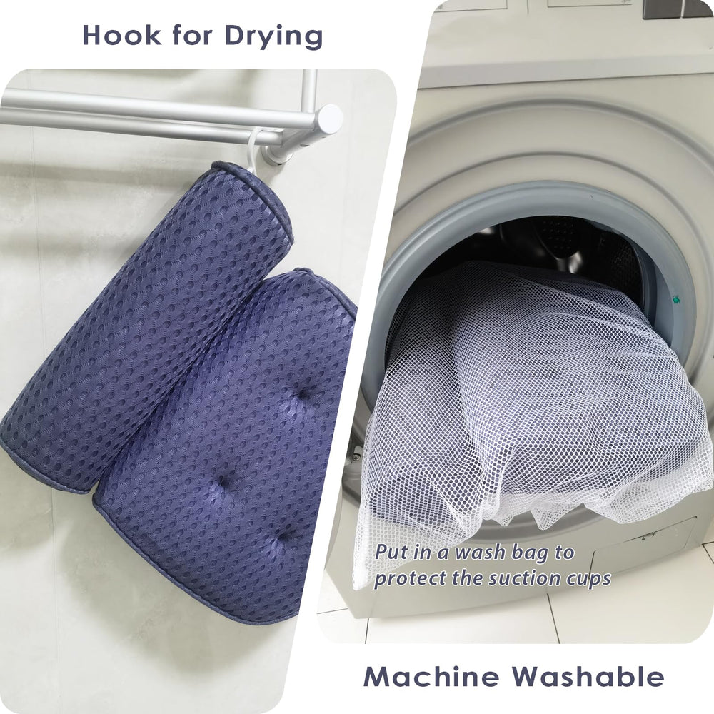 AEROiVi bath pillow demonstrating soft neck support during soak