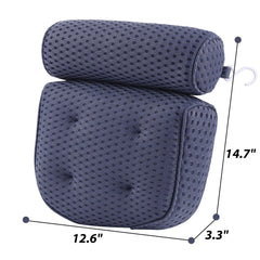 AEROiVi bath pillow close-up shows spacer mesh for quick drying