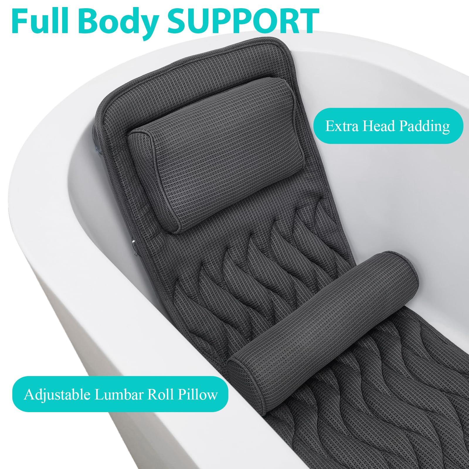 Aeroivi head and neck padding offers soft comfort while soaking.