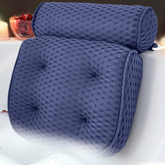AEROiVi luxury bath pillow resting in tub offering neck support