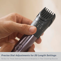 Aesfee all-in-one grooming kit with beard, hair, and body attachments.
