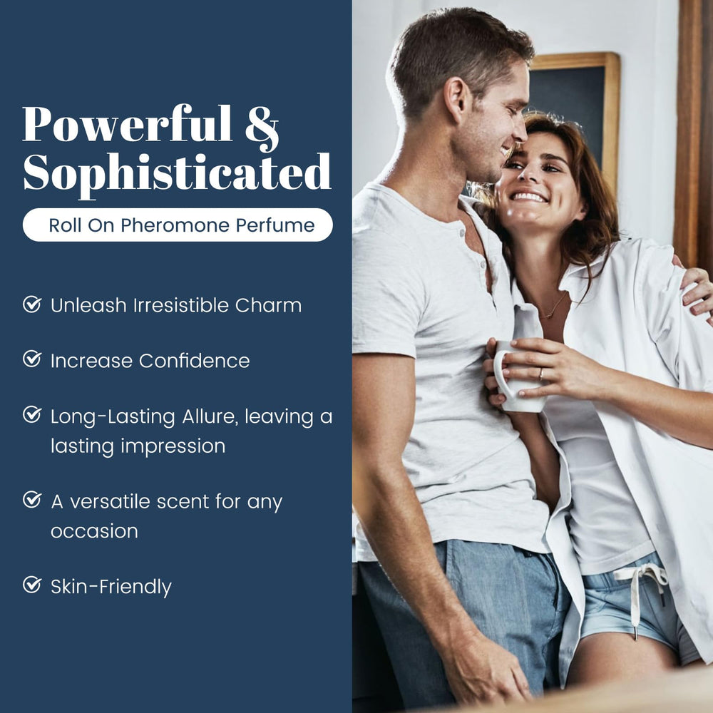 Aeshory pheromone perfume roll-on offers precise application to pulse points.