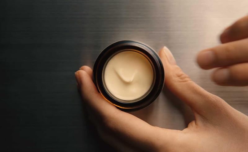 Aesop Camellia Nut Facial Hydrating Cream packaging highlights recycled plastics and vegan formulation.