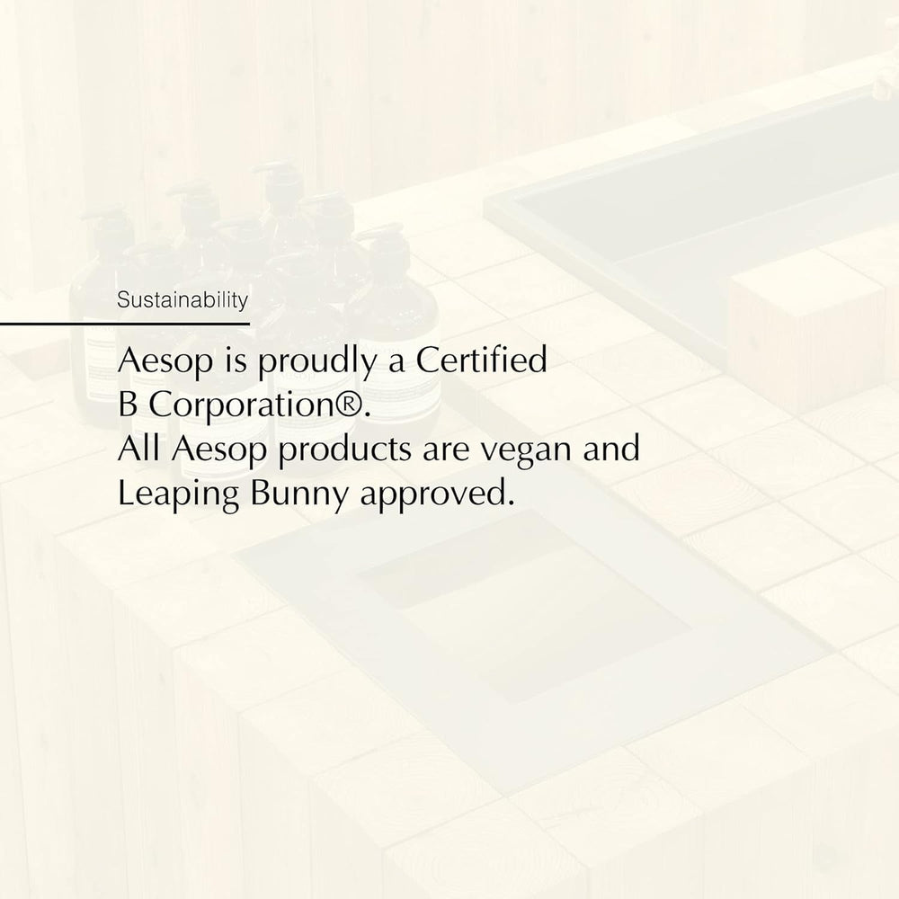 Aesop Deodorant Spray ingredients list featuring vetiver, coriander, and zinc ricinoleate.