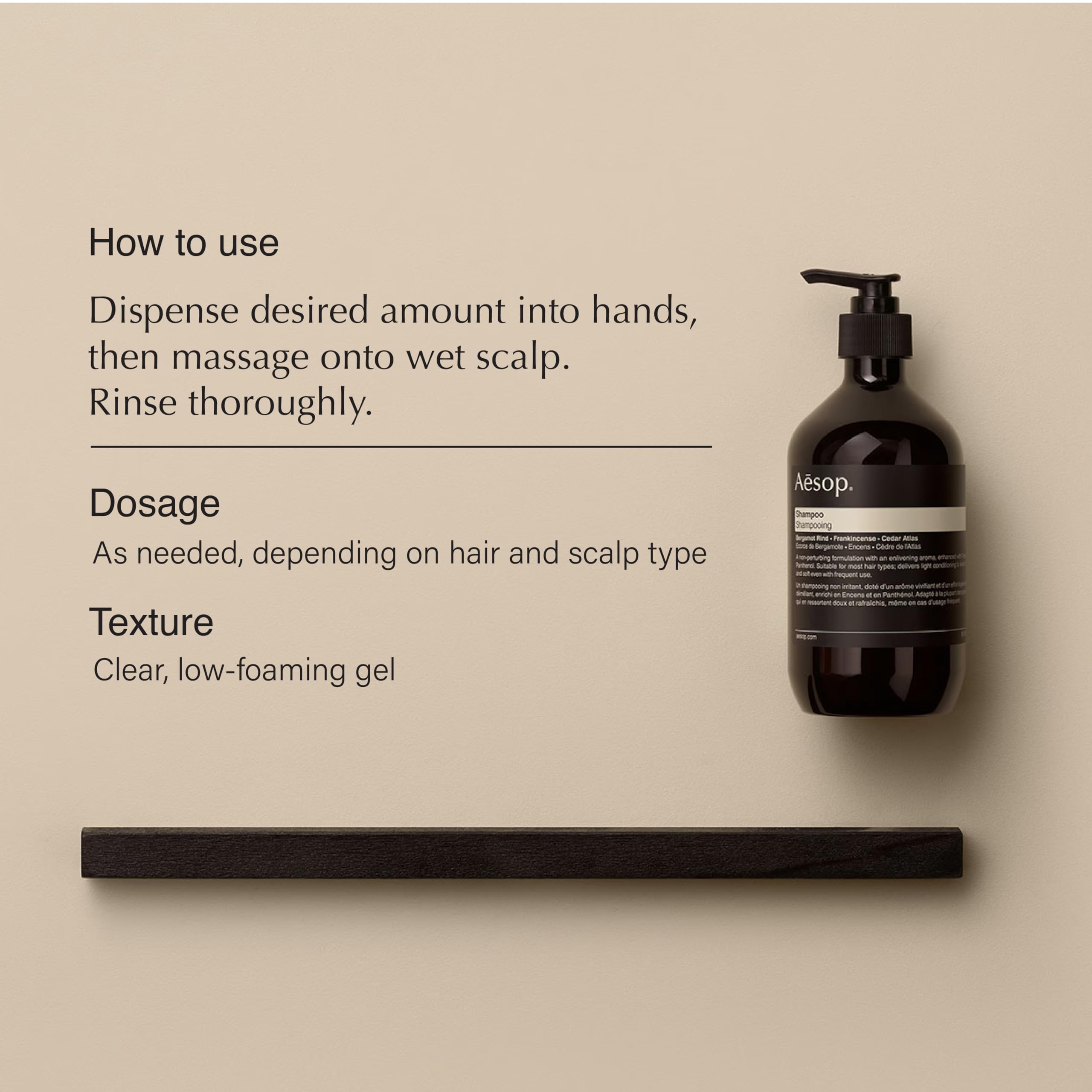 Aesop Geranium Leaf Body Cleanser texture close-up showing clear gel for gentle daily cleansing