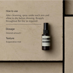 Aesop Herbal Deodorant Spray close-up of spray dispense for easy application