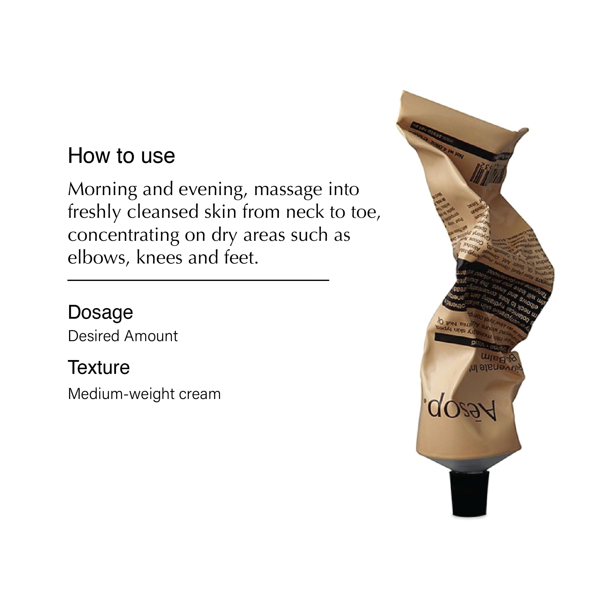 Aesop Rejuvenate Balm with macadamia oil drop, hinting at nourishing formula.