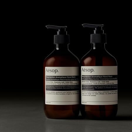 Aesop Resurrection Aromatique Hand Wash creamy foam close-up.