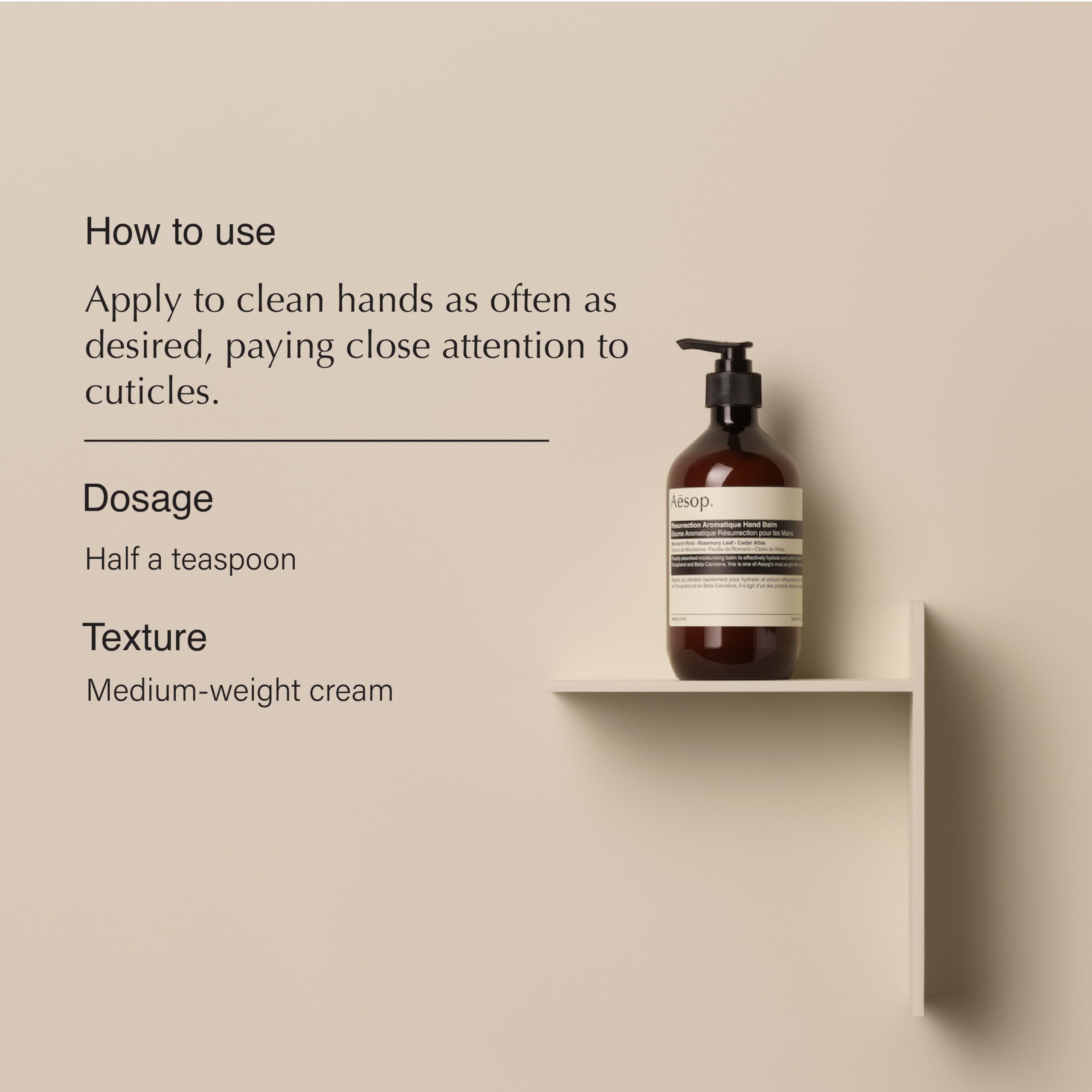 Aesop Resurrection Aromatique Hand Balm jar closeup highlights rich cream