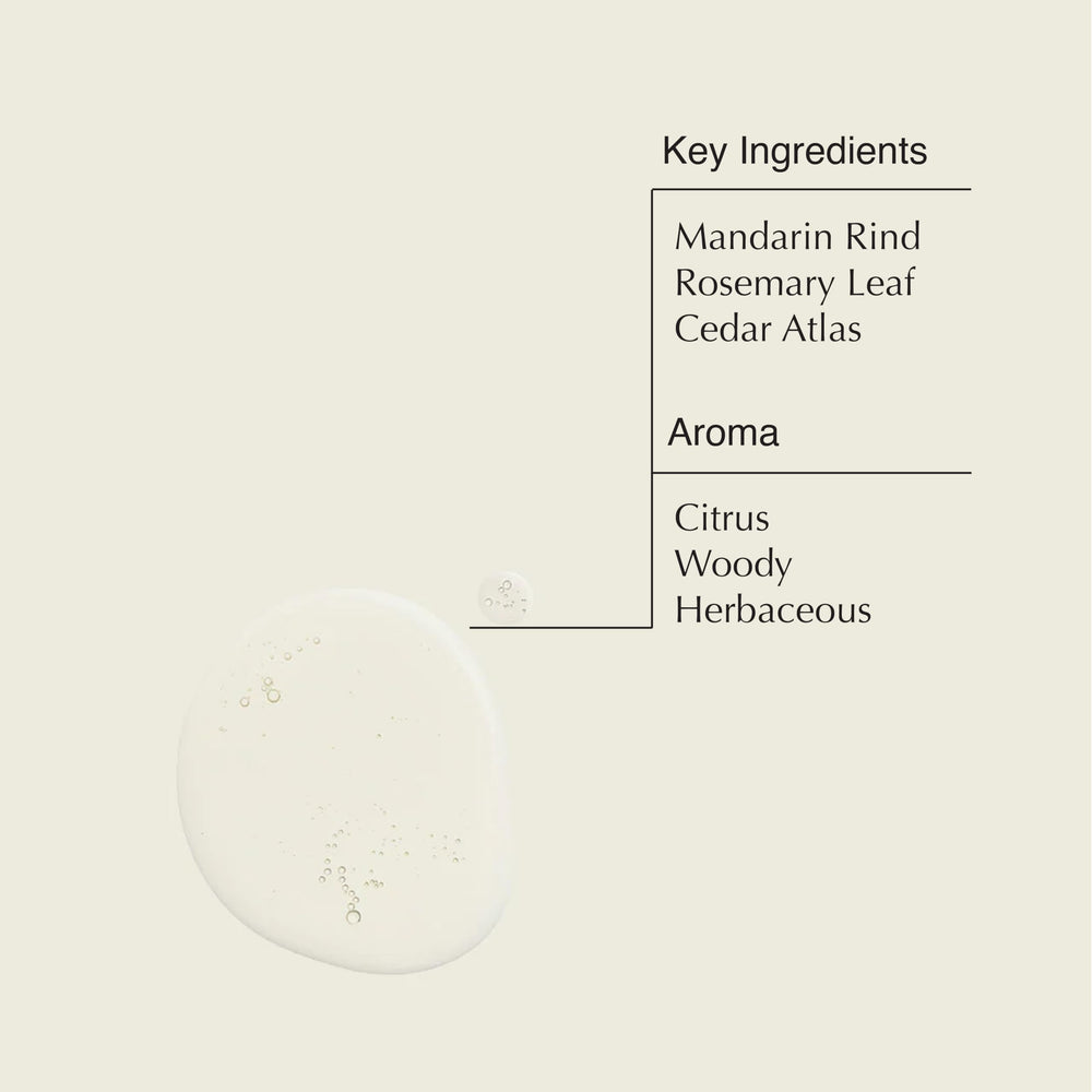 Aesop Reverence hand wash texture detail with mineral pumice for smoother skin.
